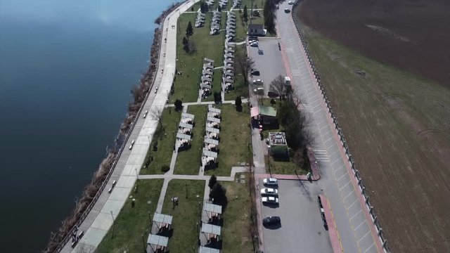 Mogan Lake, G&ouml;lbaşı/Ankara, Turkey Mogan lake and park aerial view