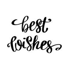 Best Wishes lettering on white background