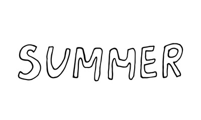 set of simple summer flowers drawings. abstract flower illustration. hand drawn vector art. black white illustration