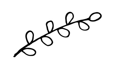 set of simple summer flowers drawings. abstract flower illustration. hand drawn vector art. black white illustration