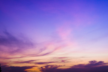 Abstract images of colorful sky at sunset
