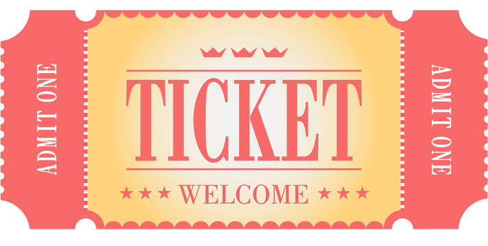 Vector illustration of a ticket template