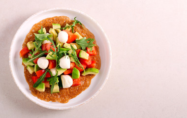 Buckwheat crepe with avocado