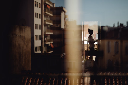 Autoportrait, silhouette et reflet 