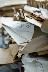 Trash for recycle and reduce ecology environment. Paper recycling. ecology