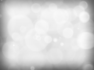 White and gray bokeh background. Blur background. White bubbles wallpaper