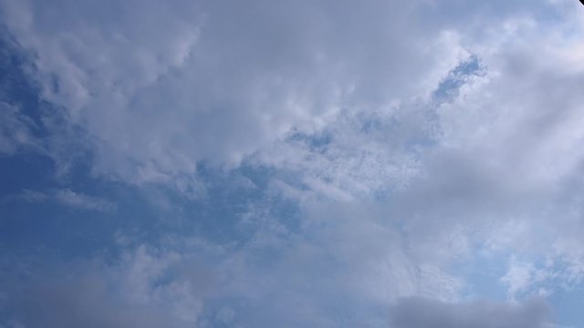 Blue sky with clouds in sunny day, video hd