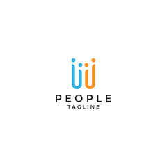 Team work community people logo icon design template vector