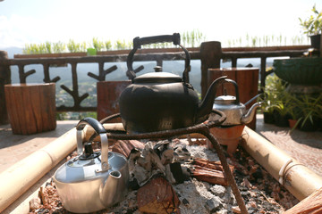 Boil water Kettle On Fire