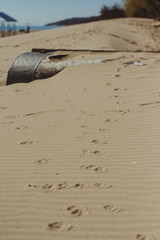 Sea / Sand / Footprints / Footprints on Sand / Boat / Ruins / Decline / Deserted / Deserted Island