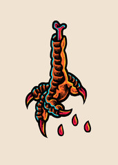 Bird legs animal Vector illustration