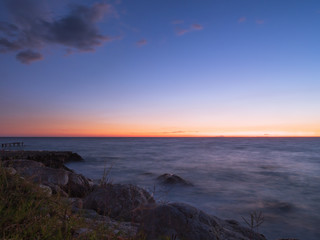 Epic sunset (dawn) on the sea.