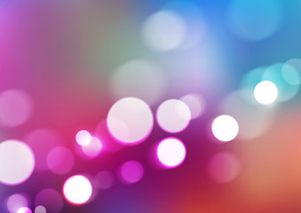 Abstract bokeh lights on blurred colorful background
