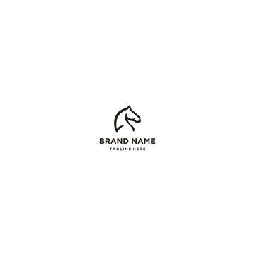 Horse logo template design in Vector illustration and logotype