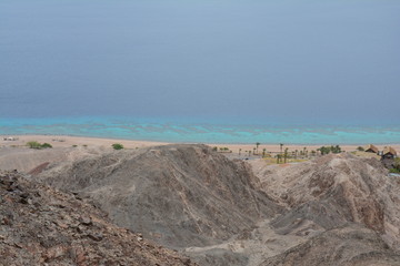 Vue Panoramique Plage Mer Rouge Eilat Israël