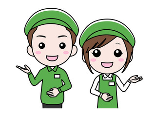 スーパーマーケットの店員