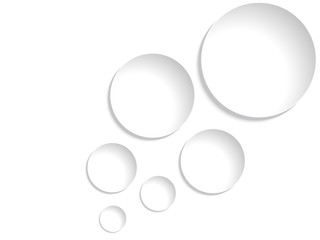 Abstract background with paper circles, vector illustration