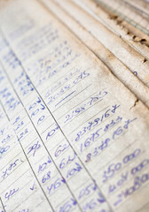 Fototapeta premium Old paper documents in the archive