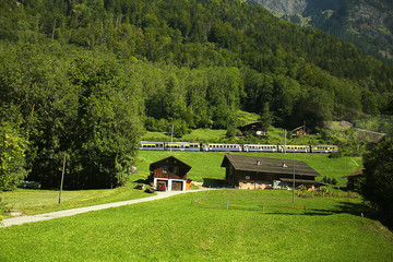 Fototapeta na wymiar Beautiful Sceneries on Jungfrau Railway