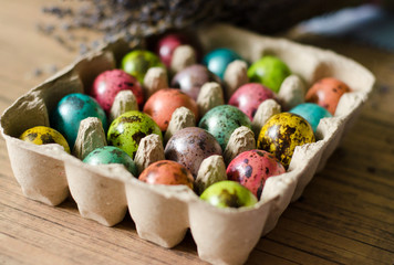 easter eggs in a basket