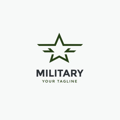Obraz premium army military logo design template 