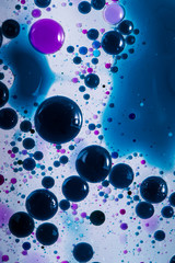 Persian green, purple and blue drops.