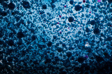 Lots of big and small blue dots.