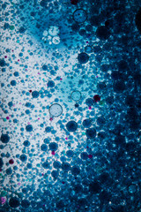 Lots of big and small blue dots.