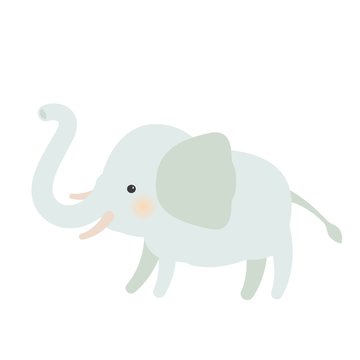 シンプルな象のイラスト