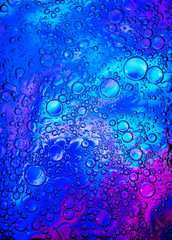 A happy blue and pink background.