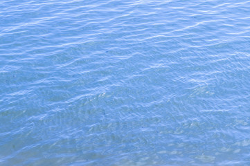 Blue seashore with clear water