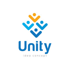 Creative Unity People Concept Logo Design Template