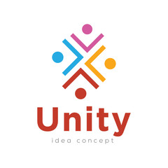 Creative Unity People Concept Logo Design Template
