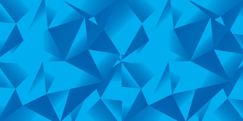 Abstract blue triangles geometric background
