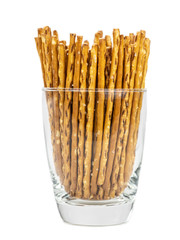 Some fresh made Sal Sticks (close up shot) isolated on white