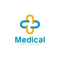 Obraz premium Creative Medical Concept Logo Design Template