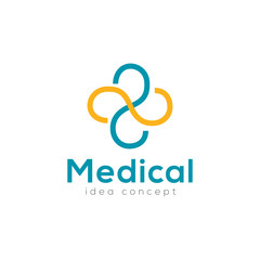 Fototapeta premium Creative Medical Concept Logo Design Template