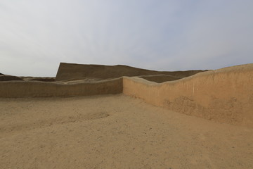 The beautiful archaeological area of Chan Chan in Trujillo in Peru