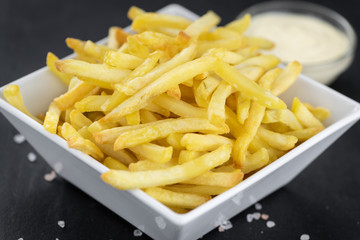 Portion of fresh made French Fries