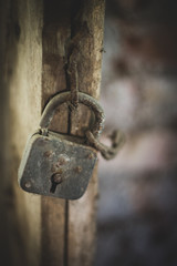 antikes altes Vorhängeschloss 