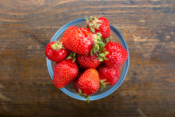 harvest of ripe strawberries