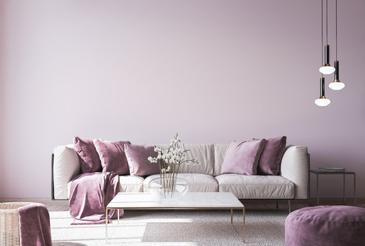 Modern Living Room Purple Images