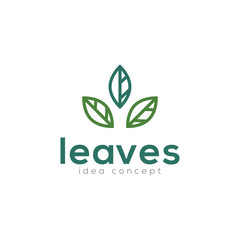 Creative Leaves Concept Logo Design Template