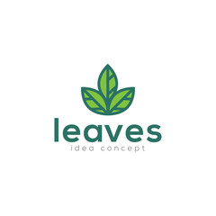 Creative Leaves Concept Logo Design Template