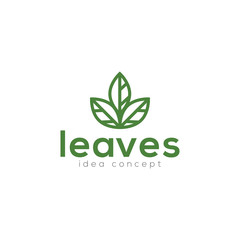 Creative Leaves Concept Logo Design Template
