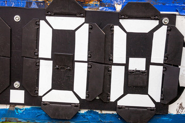 Numbers on the information board