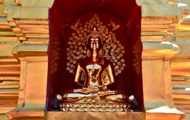 Golden Buddha in Dhyana Mudra, Wat Phantao, Chiang Mai