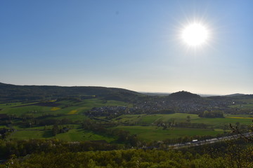Naklejka premium Berge, Dorf, Panorama