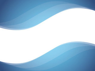 Abstract background, blue waves, flat design, copy space, vector, wavy elements for presentation, template