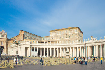 Fototapeta na wymiar Saint Peter's Basilica (in italian Basilica di San Pietro a Roma) Rome Italy